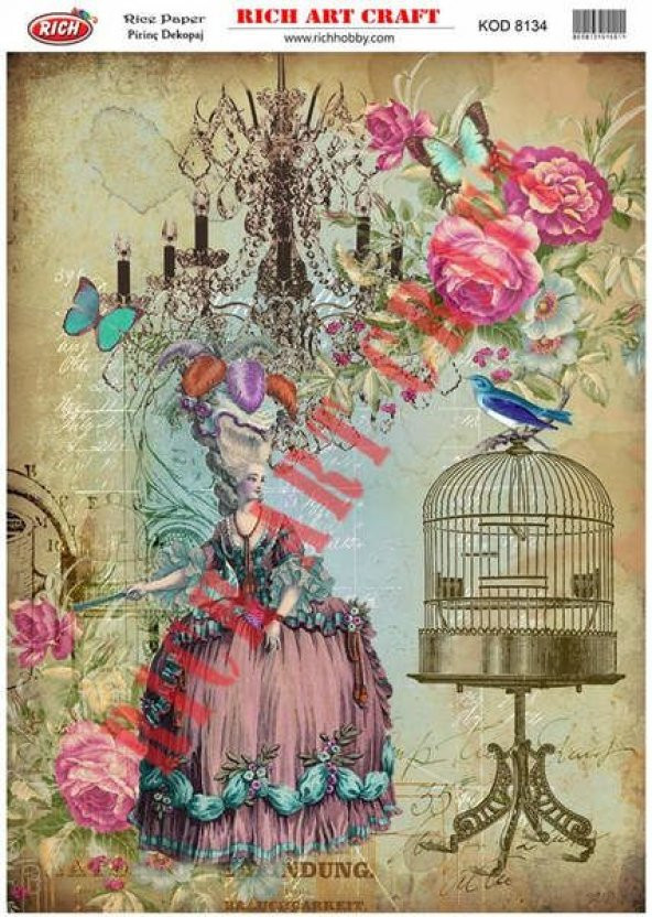 Rich Pirinç Dekopaj Kağıdı Model 8134 ürün görseli