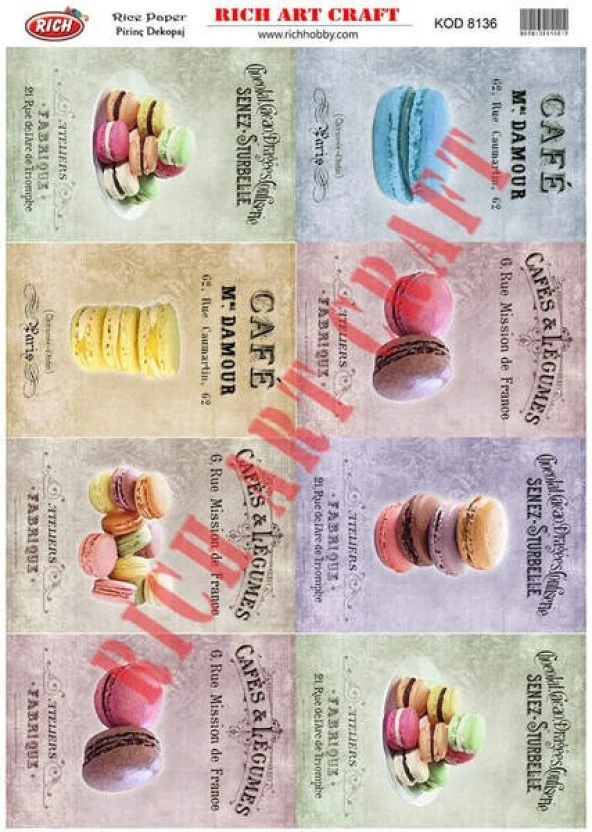 Rich Pirinç Dekopaj Kağıdı Model 8136 ürün görseli