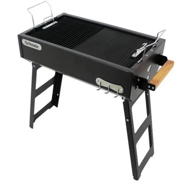 Grillmate GM60KA Asansörlü Döküm Izgaralı Katlanır Barbekü Mangal - 2