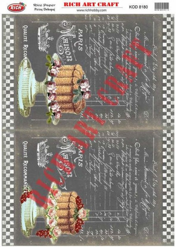 Rich Pirinç Dekopaj Kağıdı Model 8180 ürün görseli 1