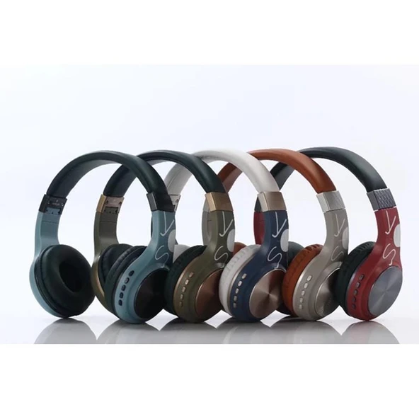 SY BT-1607 Kulaküstü Bluetooth Kulaklık Kahverengi - 2