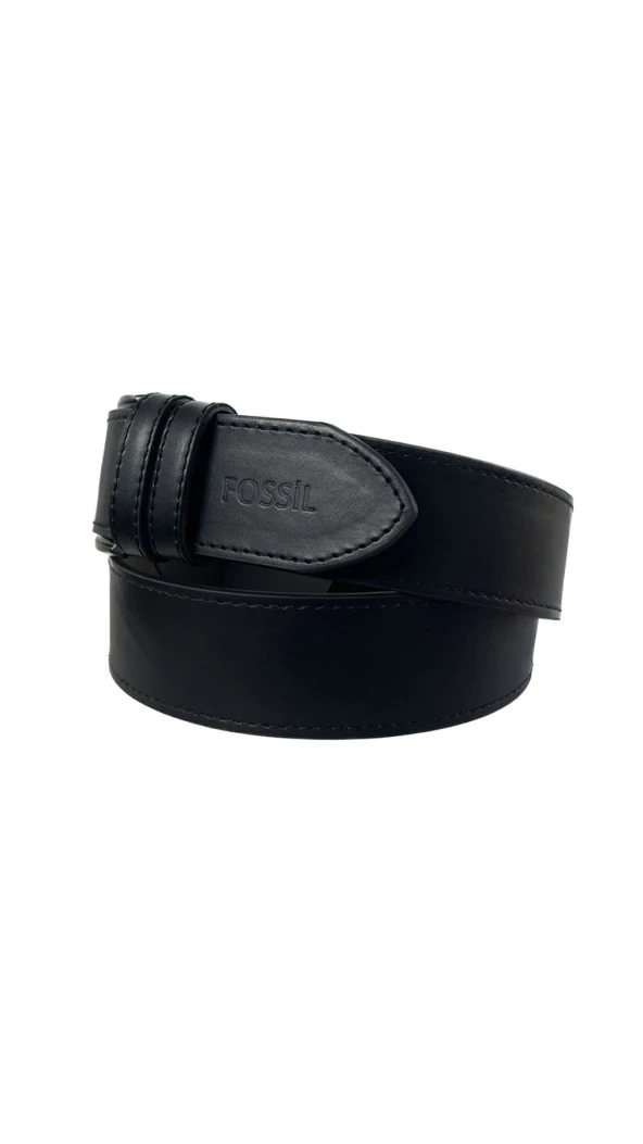 Fossil Siyah Lacivert Suni Deri 4,5 cm Erkek Kemeri 110 - Resim 2