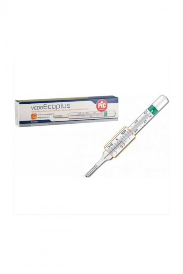 Vedo Ecoplus Büyüteçli Cam Termometre (ATEŞ ÖLÇER) Cıvasız
