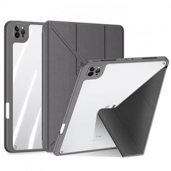 Coofbe Kalem Yerli Standlı Şeffaf Arka Kapak iPad Pro 12.9 Kılıf Tablet Kılıfı Manyetik iPad Pro 12.9 2022-2021-2020-2018 - 11