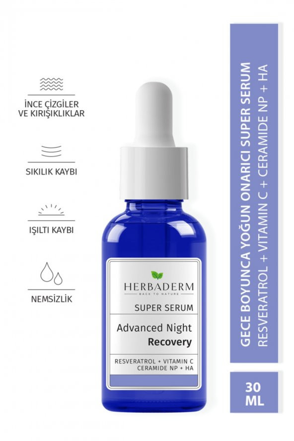 Süper Serum Sıkılaştırıcı,Aydınlatıcı,Onarıcı,Yaşlanma Karşıtı Gece Serumu 30 ml