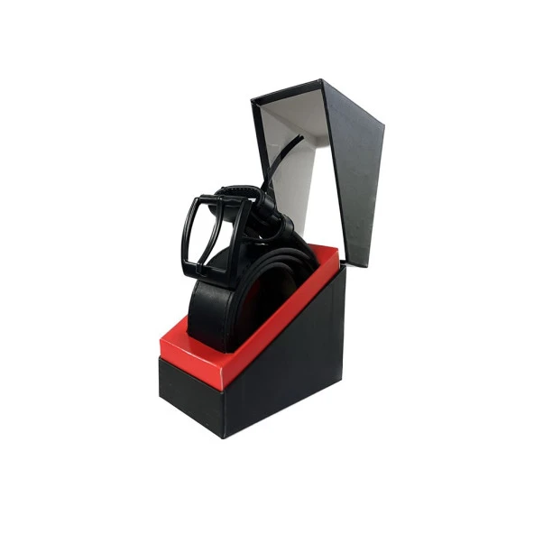 Fossil Siyah Lacivert Suni Deri 4,5 cm Erkek Kemeri 130 - Resim 5