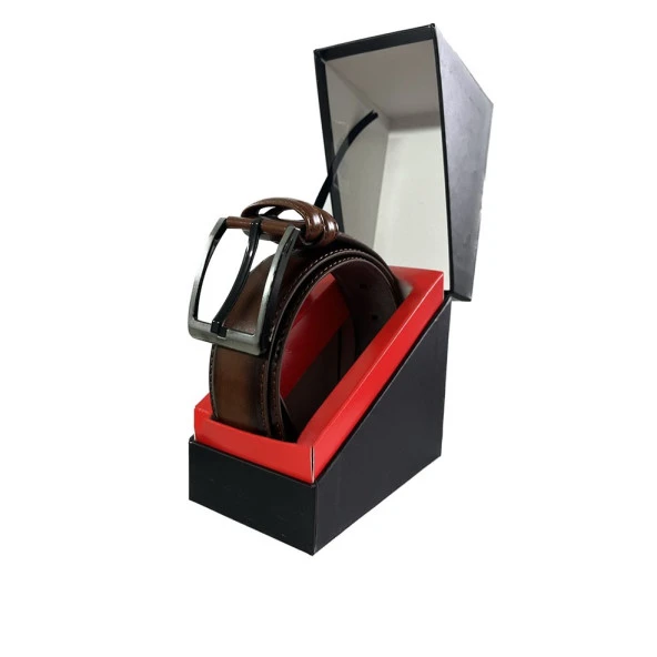 Fossil Taba Düz Dikiş Suni Deri 3,5 cm Erkek Kemeri -130 Cm - Resim 5