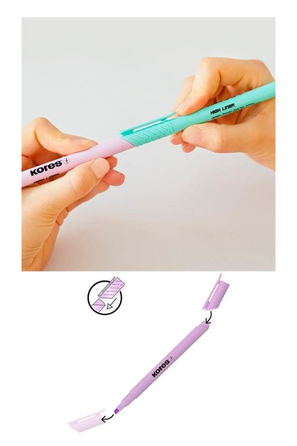 Fosforlu Kalem 6 Lı Pastel Renk 1 Paket İşaretleme Kalemi Kesik Uç 6 Renk Pastel Renkler Sarı Turuncu Pembe Yeşil Mavi Mor - 3