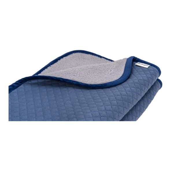 Pet Comfort Lodix Mirinda Mavi Köpek Battaniyesi M 70x100cm - Resim 3