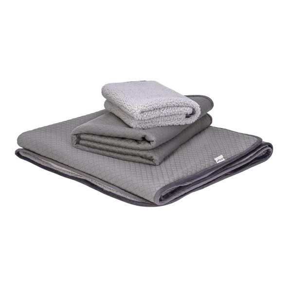 Pet Comfort Lodix Mirinda Gri Köpek Battaniyesi L 100x150cm - Resim 4