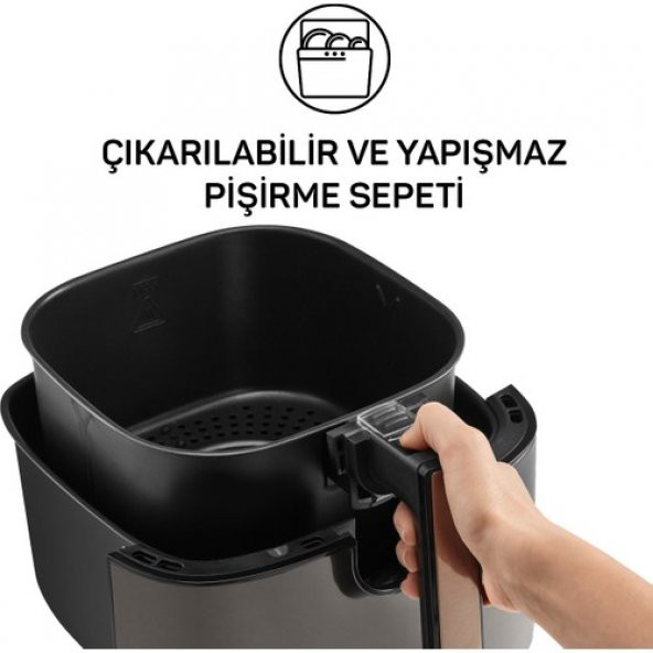 Arzum AR2074-B Airtasty XL Airfryer Sıcak Hava Fritözü - Bakır - 6