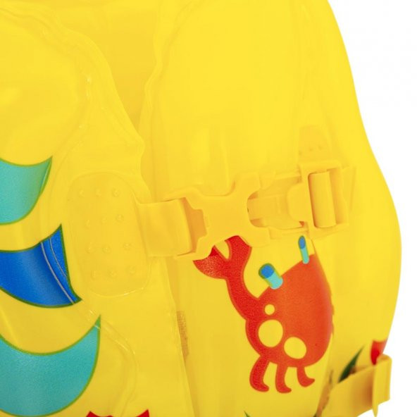 Telvesse 3-6 Yaş Çocuk Yüzme Yeleği Şişme Yüzücü Havuz Yelek Can Yeleği Sarı 41x30 cm - 6