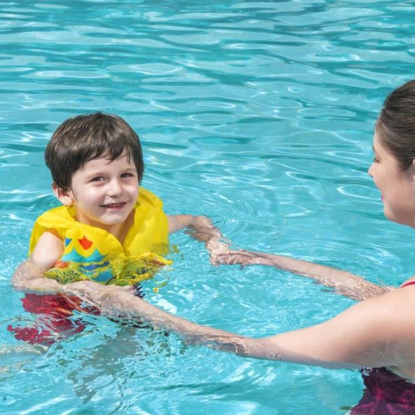 Telvesse 3-6 Yaş Çocuk Yüzme Yeleği Şişme Yüzücü Havuz Yelek Can Yeleği Sarı 41x30 cm - 8