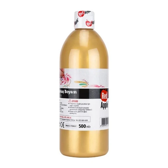 Red Apple Yaldız Kumaş Boyası 500 ml. METALİK ALTIN