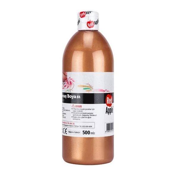 Red Apple Yaldız Kumaş Boyası 500 ml. METALİK BAKIR