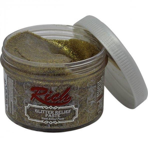 Rich Glitter (Simli) Rölyef Pasta 150 cc. ALTIN