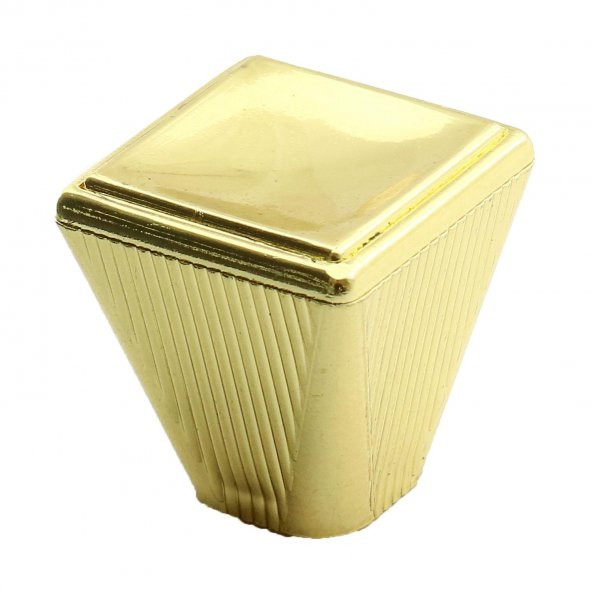 Mobilya Düğme Dolap Çekmece Kulpu Kulbu Plastik Gold Altın Tek Vidalı Kulp