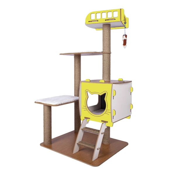 Patihomes Katlı Kedi Tırmalama Evi - Kedi Tırmalaması - Kedi Oyun Evi - 10