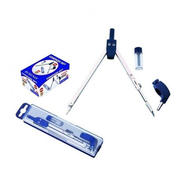 Rubenis Tek Kırma Metal Pergel Kalem Adaptörlü RP-04