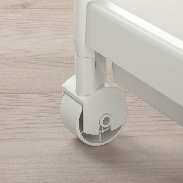 Servis Sehpası Beyaz 54x18x71 cm MeridyenDukkan Mutfak-Banyo Düzenleyicisi 3 Katlı Tekerlekli - Resim 4