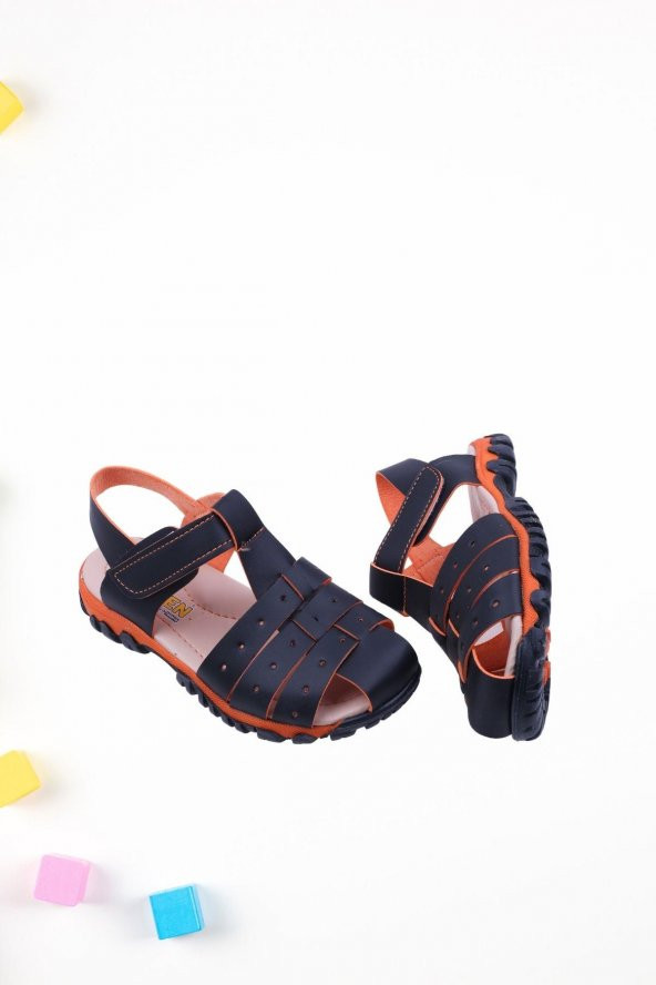 Papuç Sepeti Arzen-2882 Erkek Çocuk Ortopedik Sandalet Ayakkabı