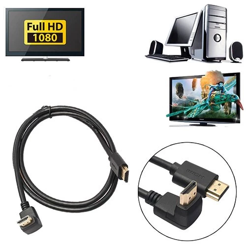 Hdmı L tipi 90° (270 °) derece erkek erkek hdmı kablo 1,5 - 4