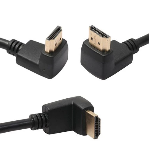 Hdmı L tipi 90° (270 °) derece erkek erkek hdmı kablo 1,5 - 3