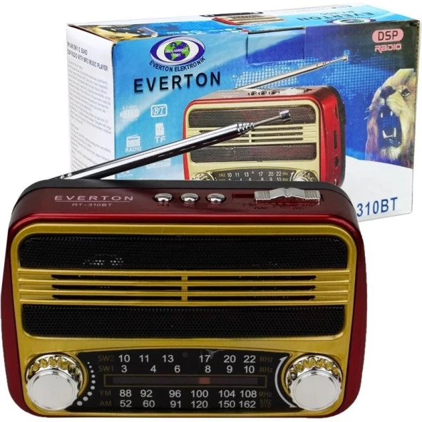 EVERTON RT-310BT MÜZİK KUTUSU USB-SD-FM-SW-BLUETOOTH NOSTALJİK RADYO - Resim 2