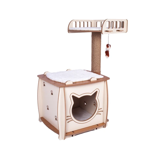 Patihomes Kedi Tırmalama ve Oyun Evi ve Kedi Tırmalama Tahtası - 6