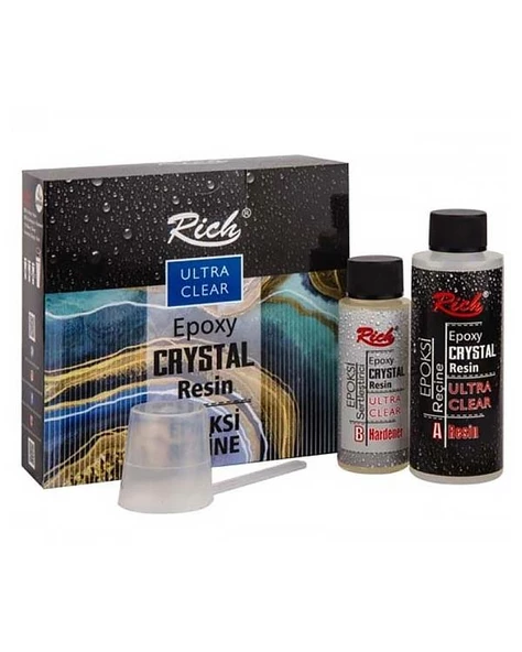 Rich Crystal Epoksi Şeffaf Kristal Reçine Set 60x120cc - 2