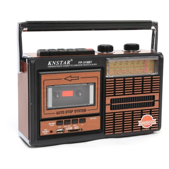Nostalji Tasarımlı Kaset Ve Müzik Çalar Knstar FP-319 Kaset-Bluetooth-Usb-Sd-Fm - 2