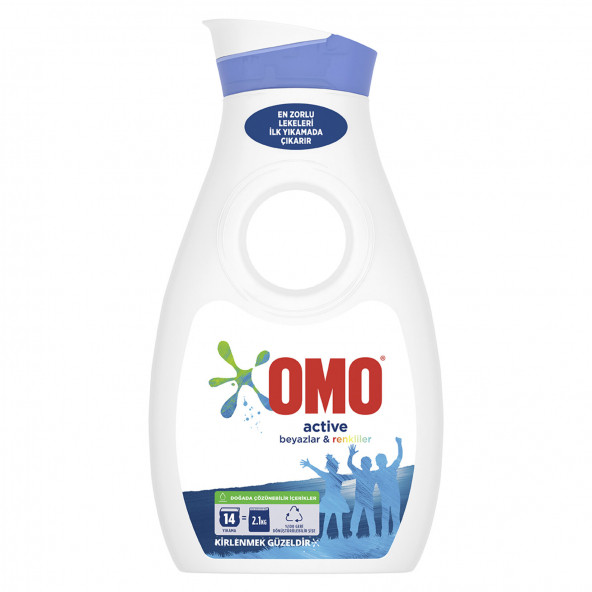 Omo Sıvı Deterjan 14 Yıkama Active 910 Ml