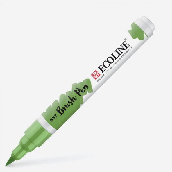 Talens Ecoline Brush Pen Fırça Uçlu Kalem 657 Bronze Green ürün görseli 1