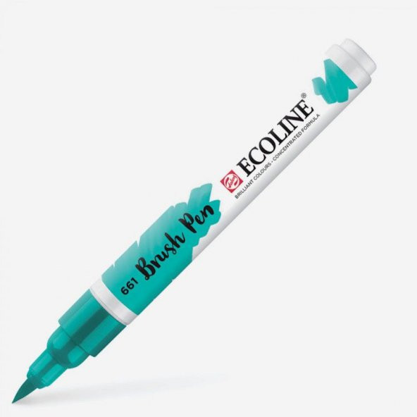 Talens Ecoline Brush Pen Fırça Uçlu Kalem 661 Turquoise Green ürün görseli