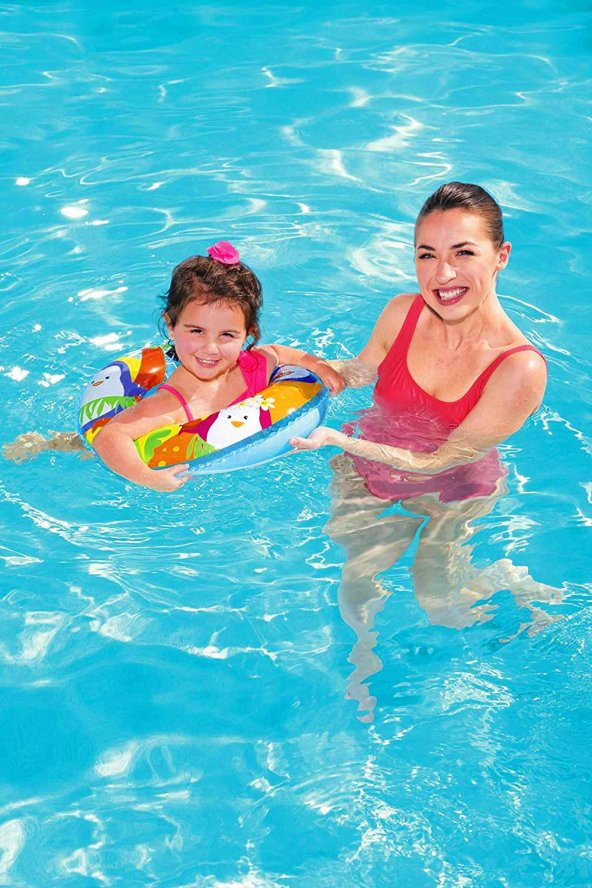 Telvesse Deniz Temalı 3-6 Yaş Simit Yüzme Simidi Havuz Deniz Şişme Yüzücü Simidi 51 cm - 4