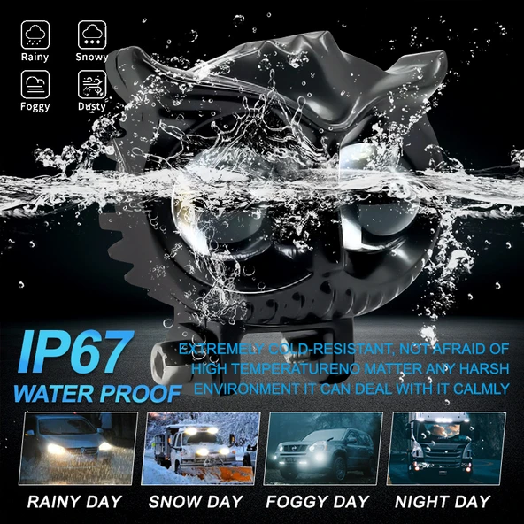 Space Offroad sis lambası Baykuş Tip beyaz-amber çakarsız 40w 12-30v adet - Resim 3