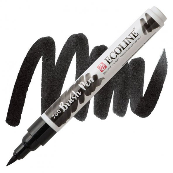 Talens Ecoline Brush Pen Fırça Uçlu Kalem 700 Black
