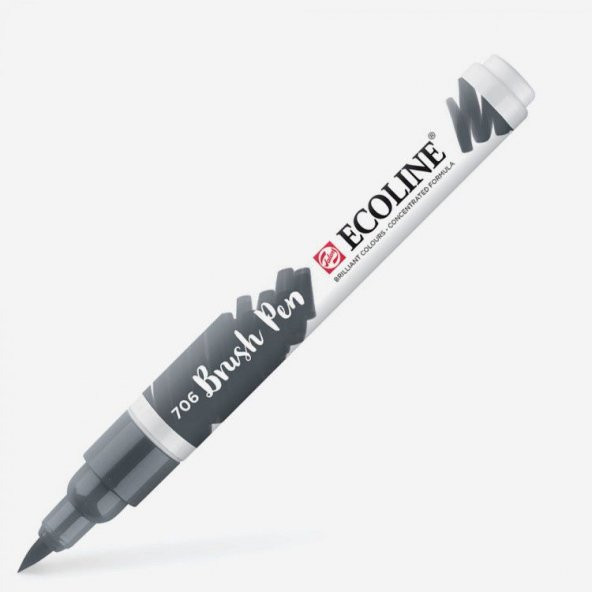 Talens Ecoline Brush Pen Fırça Uçlu Kalem 706 Deep Grey