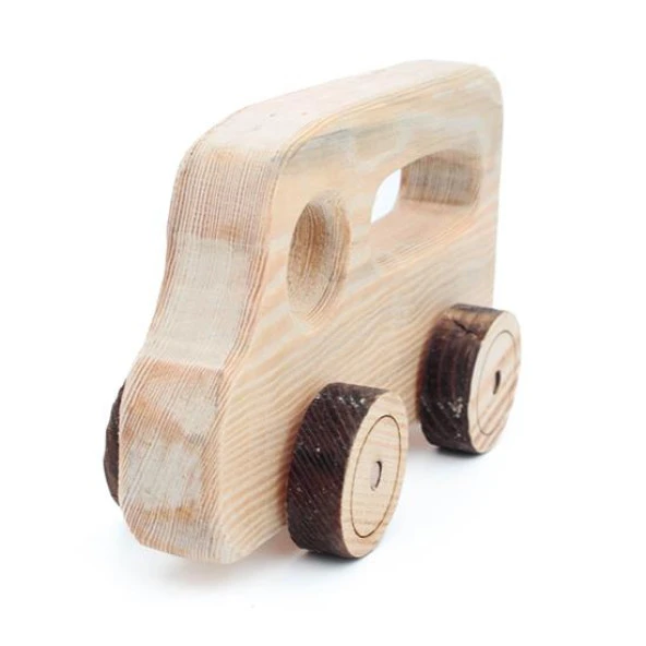 Ahşap Oyuncak Tekerlekli Araba - 2