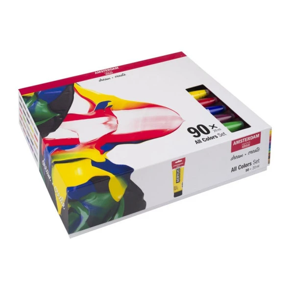 Talens Amsterdam Akrilik Boya 90 Renk x 20 ml Set