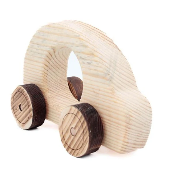 Ahşap Oyuncak Tekerlekli Araba Model-5 - 2