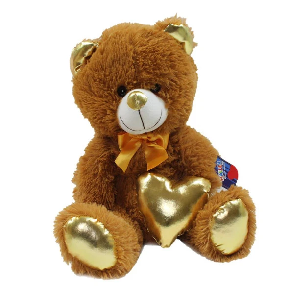 62501 Parlak Kalpli Peluş Ayı 40 cm - 2