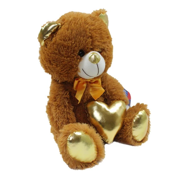 62501 Parlak Kalpli Peluş Ayı 40 cm - 3