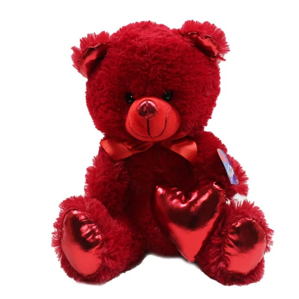 62501 Parlak Kalpli Peluş Ayı 40 cm - 4