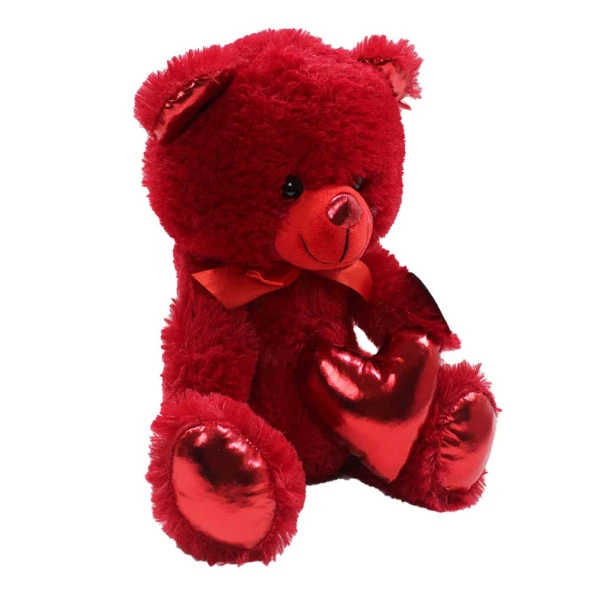 62501 Parlak Kalpli Peluş Ayı 40 cm - 5