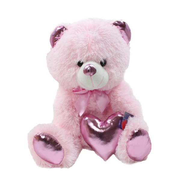62501 Parlak Kalpli Peluş Ayı 40 cm - 6