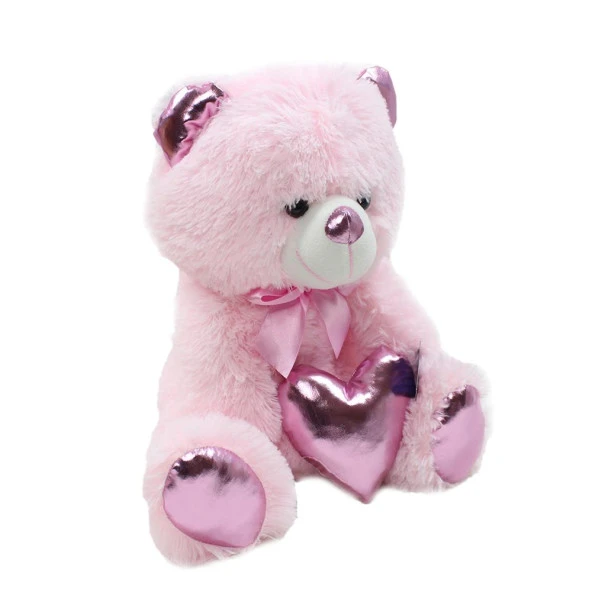 62501 Parlak Kalpli Peluş Ayı 40 cm - 7