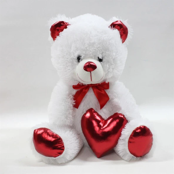 62501 Parlak Kalpli Peluş Ayı 40 cm - 10