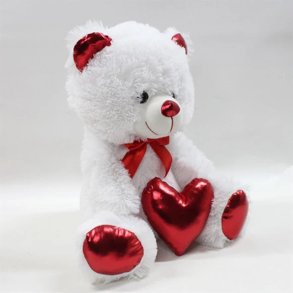 62501 Parlak Kalpli Peluş Ayı 40 cm - 11