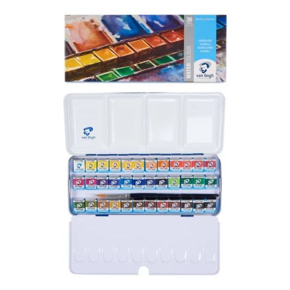 Talens Van Gogh 1/2 Tablet Sulu Boya 36 Renk Metal Kutu